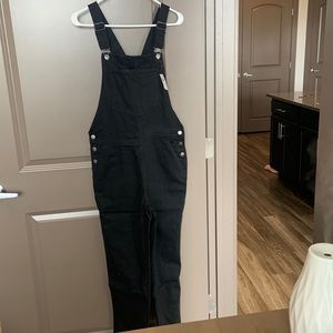 Old Navy Black denim overalls